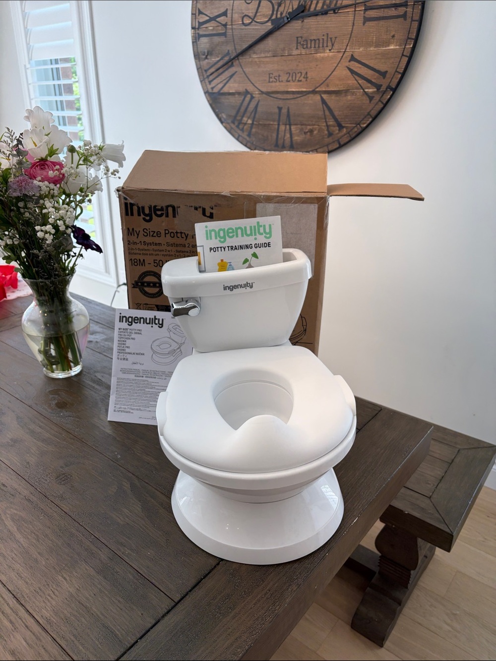 Ingenuity White Toddler Potty Training Toilet